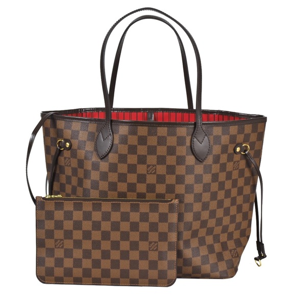 Louis Vuitton LV Damier Ebene N40599 Neverfull MM In GREAT Condition Cherry Red - Picture 8 of 16